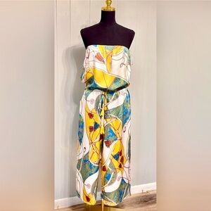 #14)  Aakaa Multicolor Strapless Jumpsuit